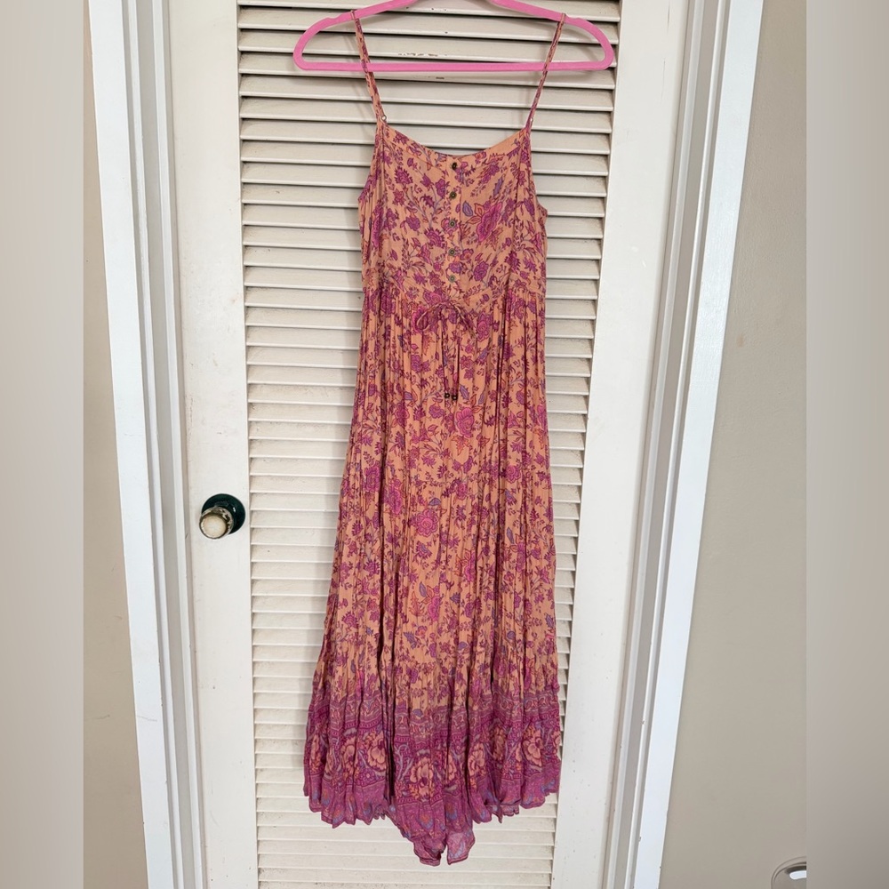 Spell Pink and Purple Floral Maxi Dress